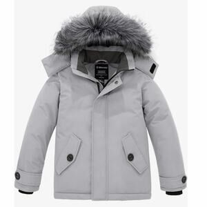 Wantdo Boys' Winter Coat Waterproof Puffer Jacket Fleece-Lined Parka Hooded sz8